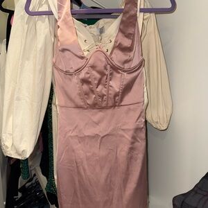 Oh Polly Blush Satin Chemise